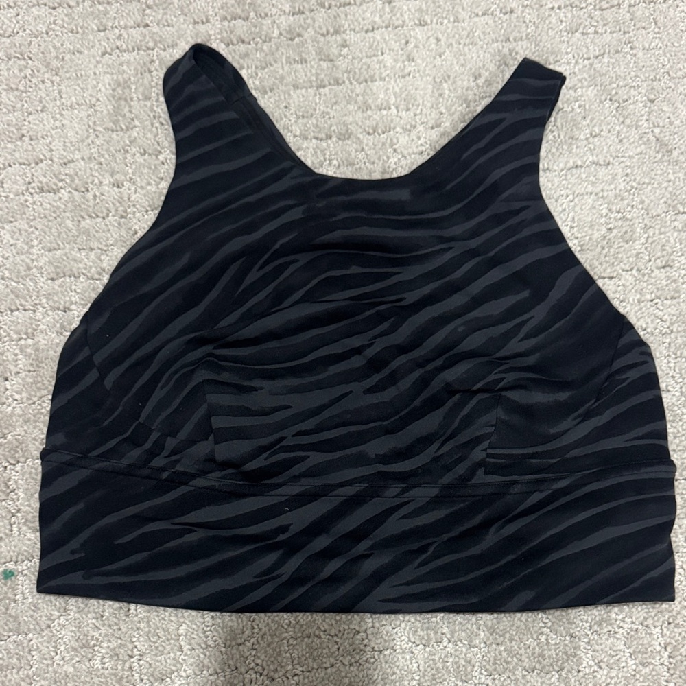 Lululemon Athletica Black Zebra Print sports Bra